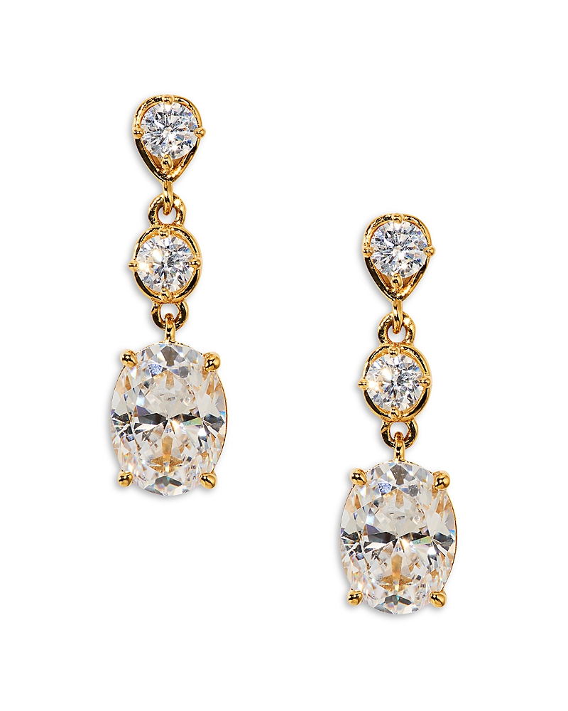 Nadri Maiden Cubic Zirconia Linear Drop Earrings