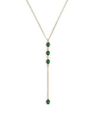 Ettika Sparkle Dip Cubic Zirconia Lariat Necklace, 14
