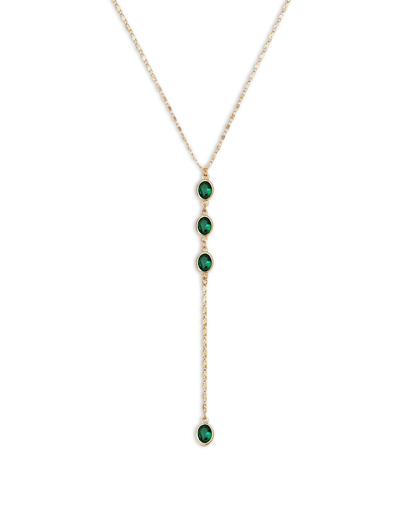 Ettika Sparkle Dip Cubic Zirconia Lariat Necklace, 14