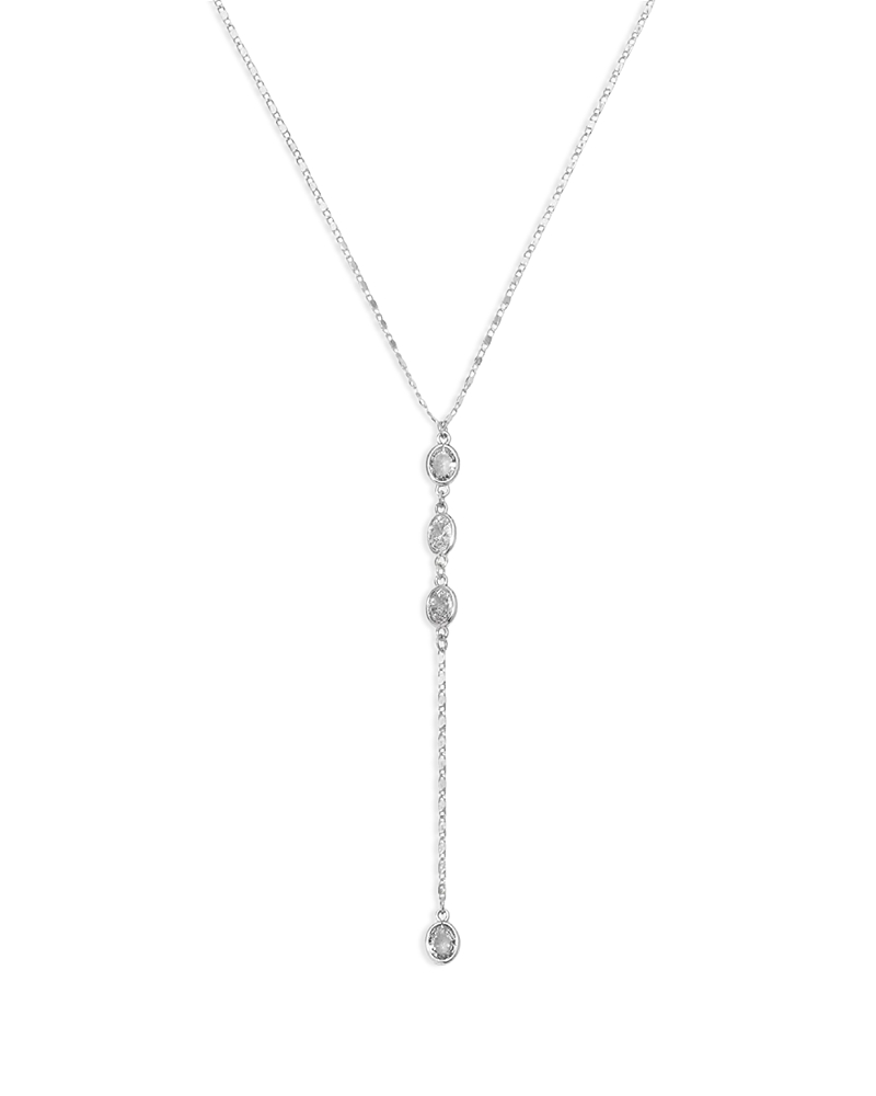 Ettika Sparkle Dip Cubic Zirconia Lariat Necklace, 14-19 · OS