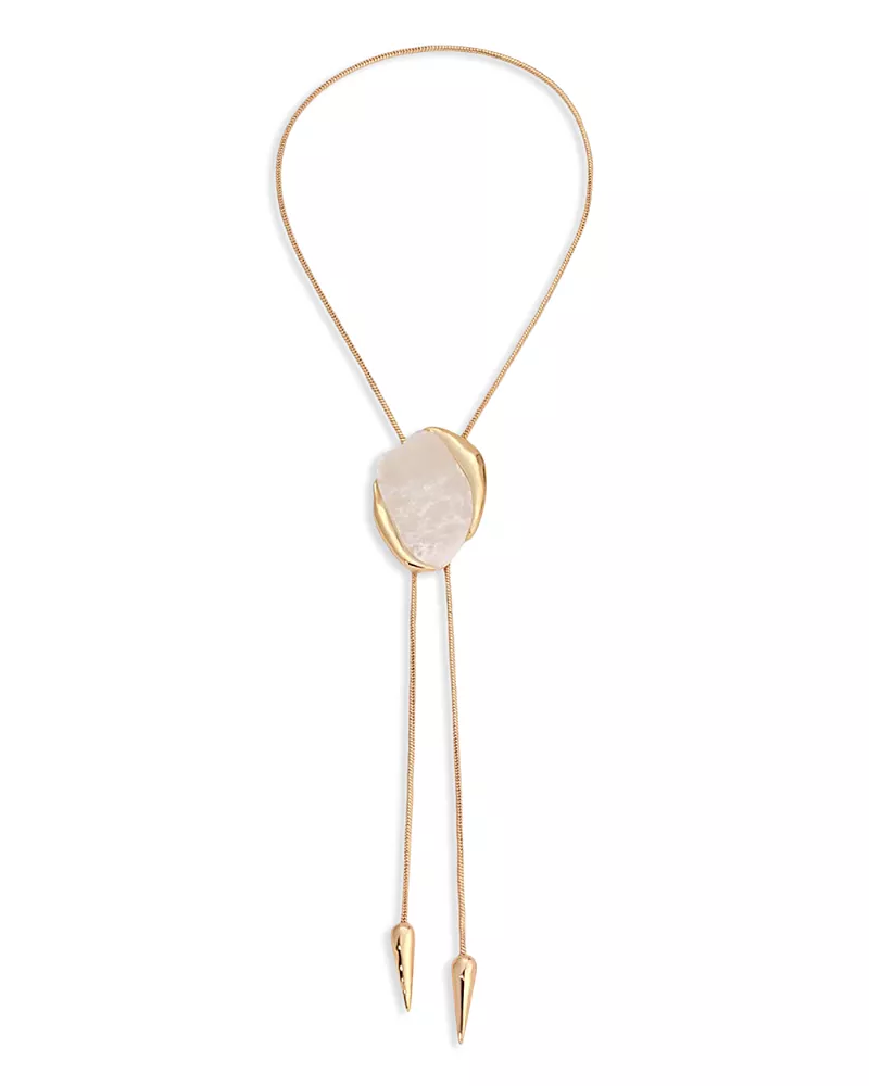 Ettika Bone Stone Statement Bolo Necklace, 31