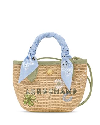 Longchamp Le Pliage Panier Mini Embroidered Crossbody Tote