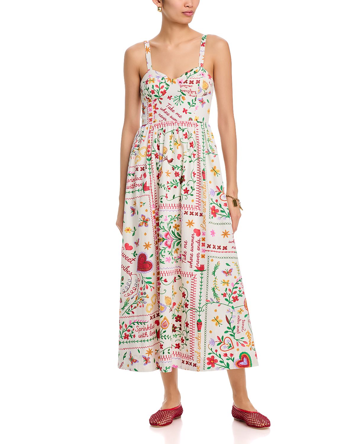 Moon River Printed Midi Dress
