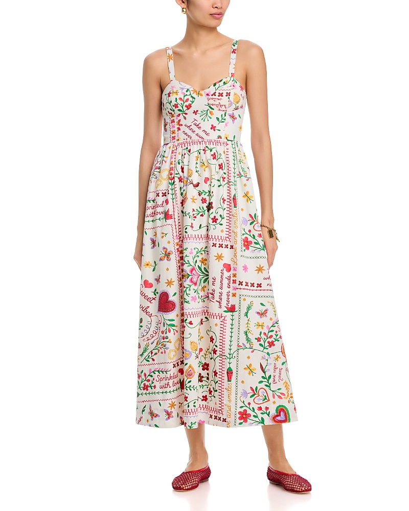 Moon River Printed Midi Dress