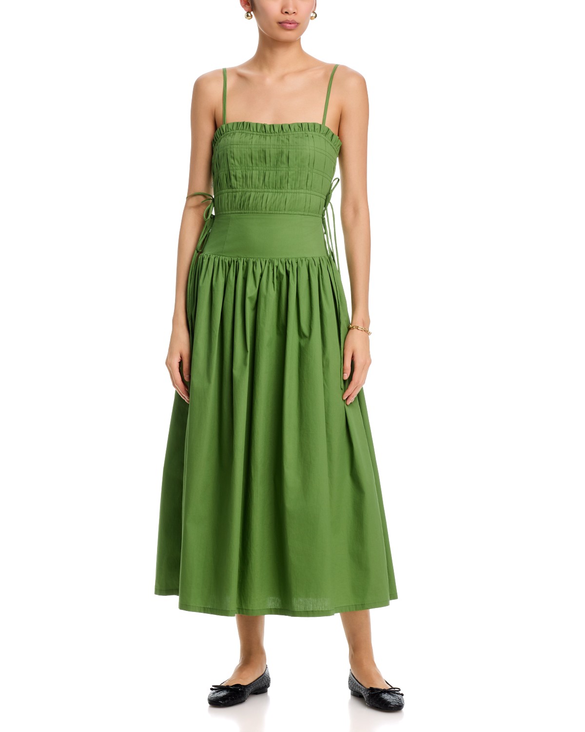 Pleated Midi Dress