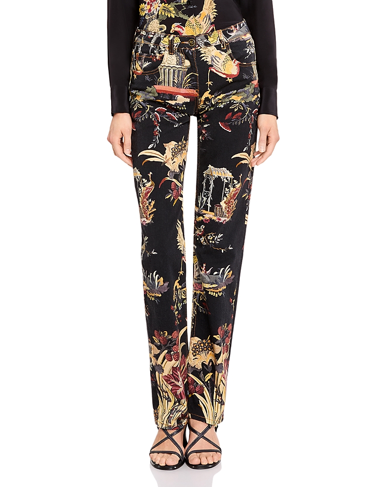 Etro Printed Denim Jeans in Printed Black