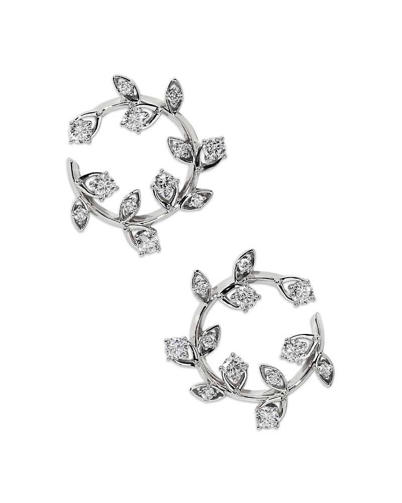 Nadri Cubic Zirconia Adorn Frontal Hoop Earrings
