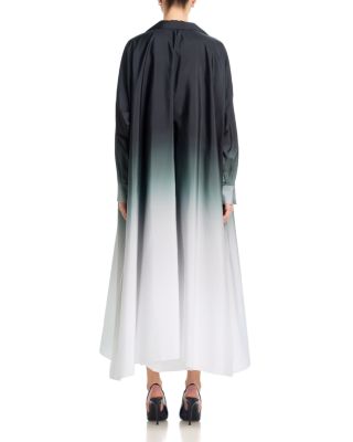black layered dress with sleeves Arrabel Tiered Ruffle Tulle Maxi Dress Black main image 1