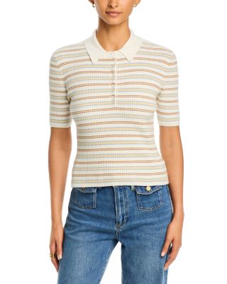 Summit Ribbed Polo Top