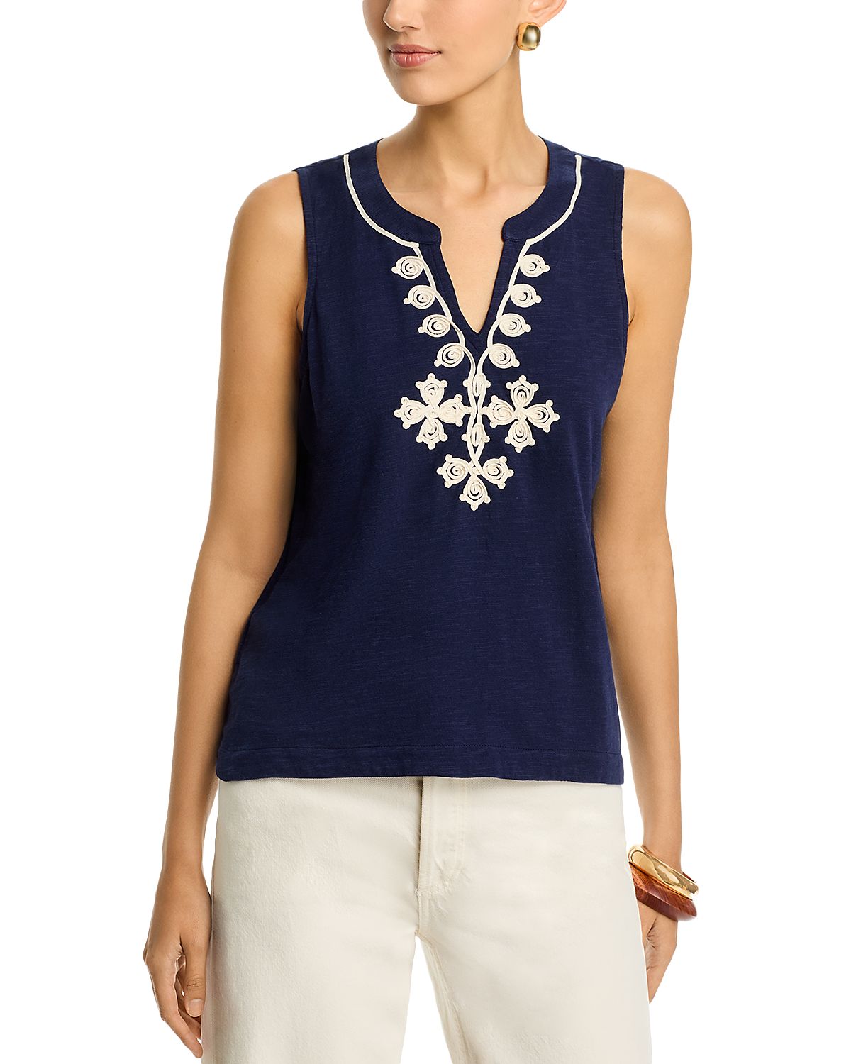 Tommy Bahama Gem Coast Embellished Sleeveless Top