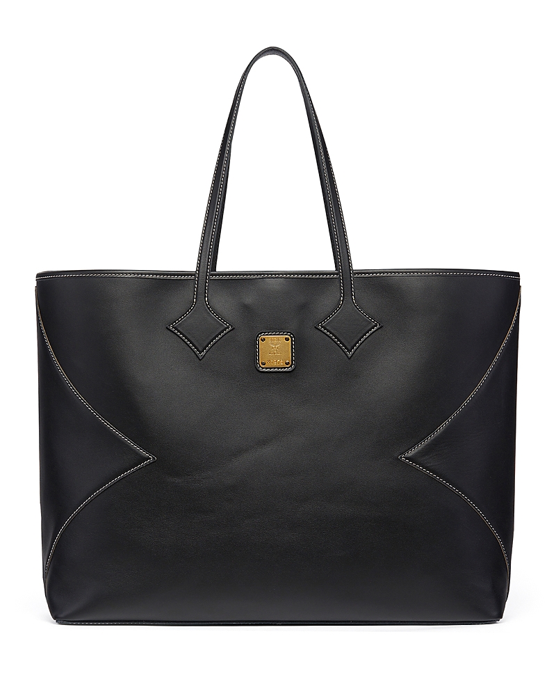 Mcm Dia Extra Large Leather Shopper Tote