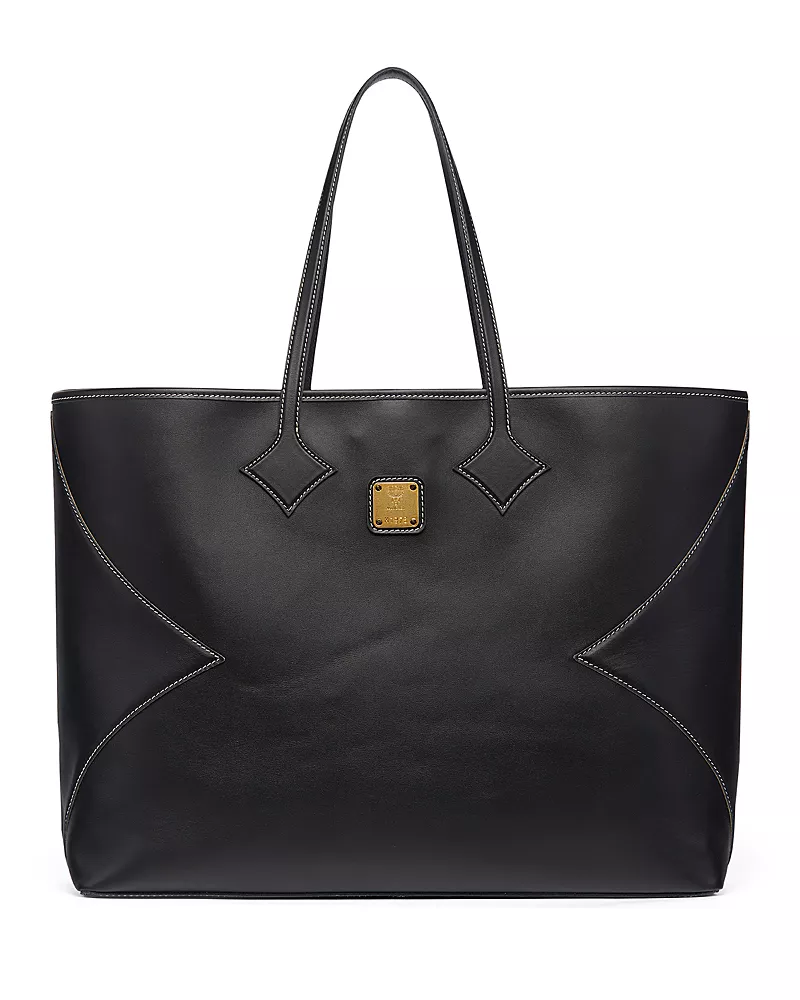 Mcm Dia Extra Large Leather Shopper Tote