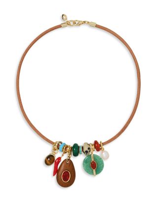 The Leather Little Treasure Necklace, 15"