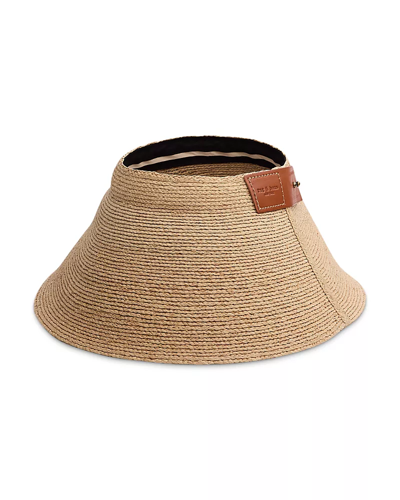 rag & bone Meredith Rollable Raffia Visor