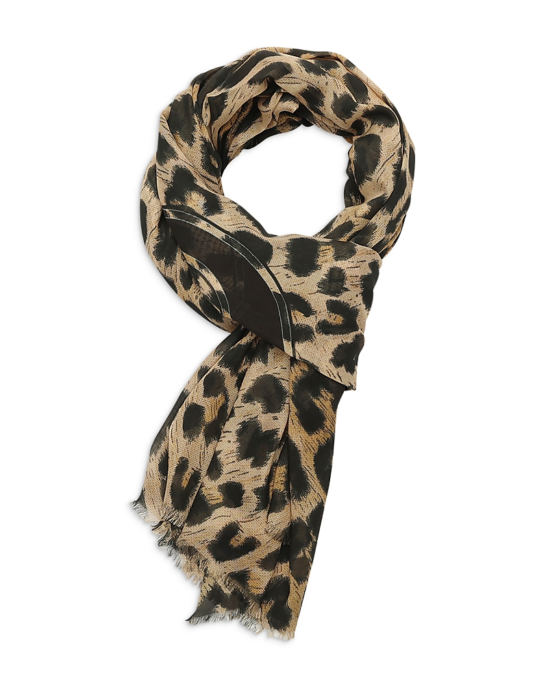 Allsaints Leopard Print Woven Scarf