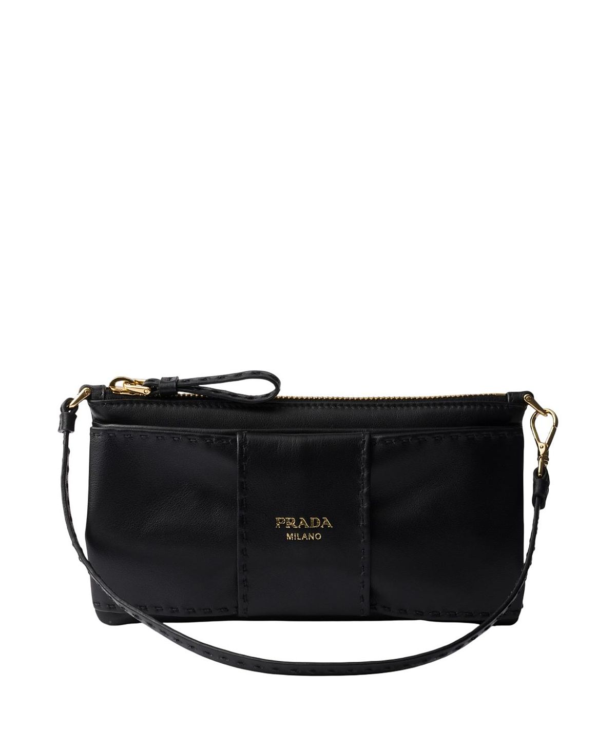 Prada Nappa Leather Zipper Pouch