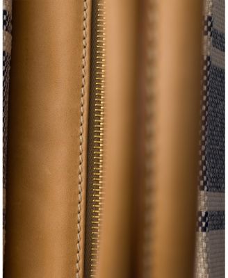 Large Canvas And Leather Shopping Bag