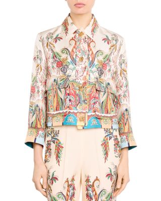 Printed Cropped Jacket