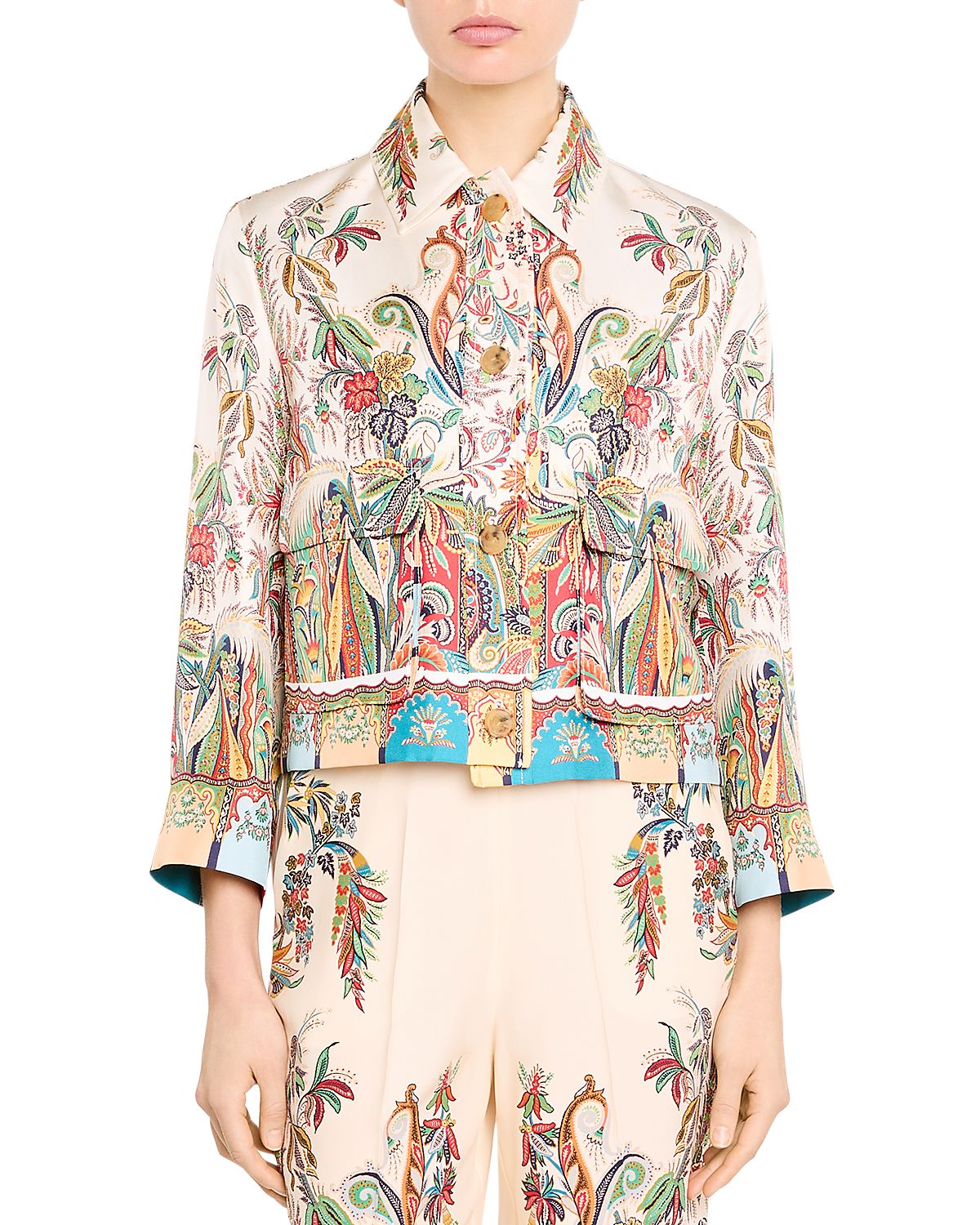 Etro Printed Cropped Jacket