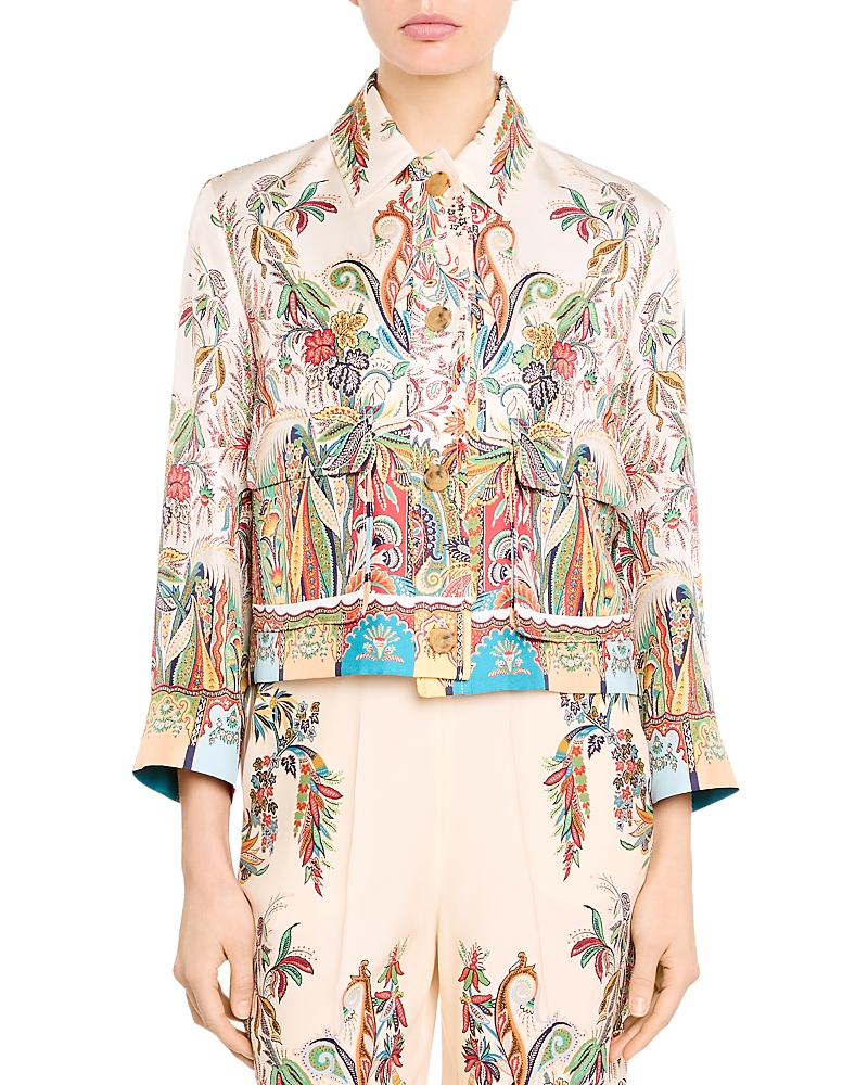 Etro Printed Cropped Jacket