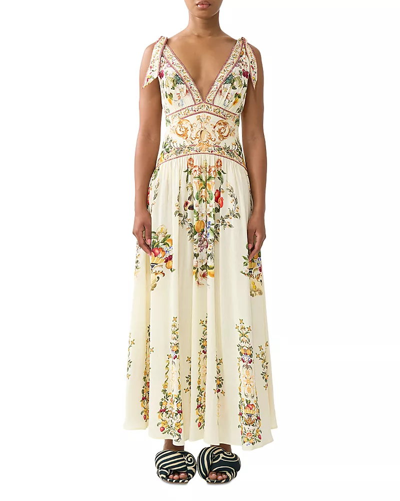 Camilla Tie Shoulder Maxi Dress