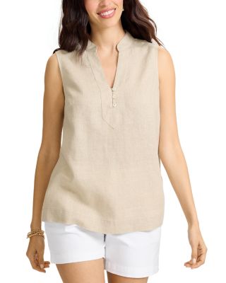 Two Palms Shine Linen Top