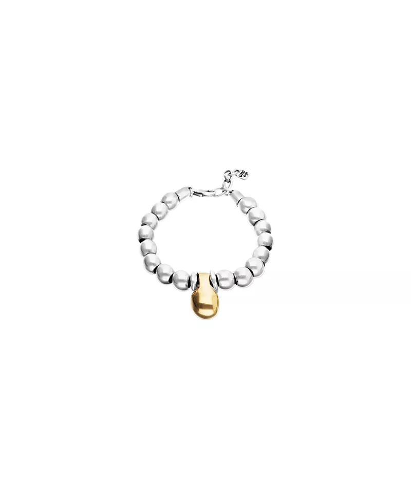 UNOde50 Sterling Silver Plated Medium Dials and 18k Gold Plated Large Dials Bracelet