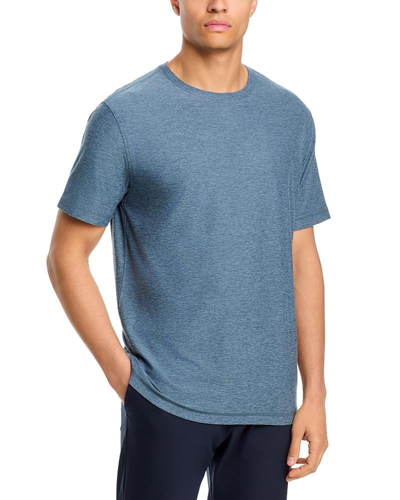 Vuori Strato Short Sleeve Tech Tee in Blue Sea Heather