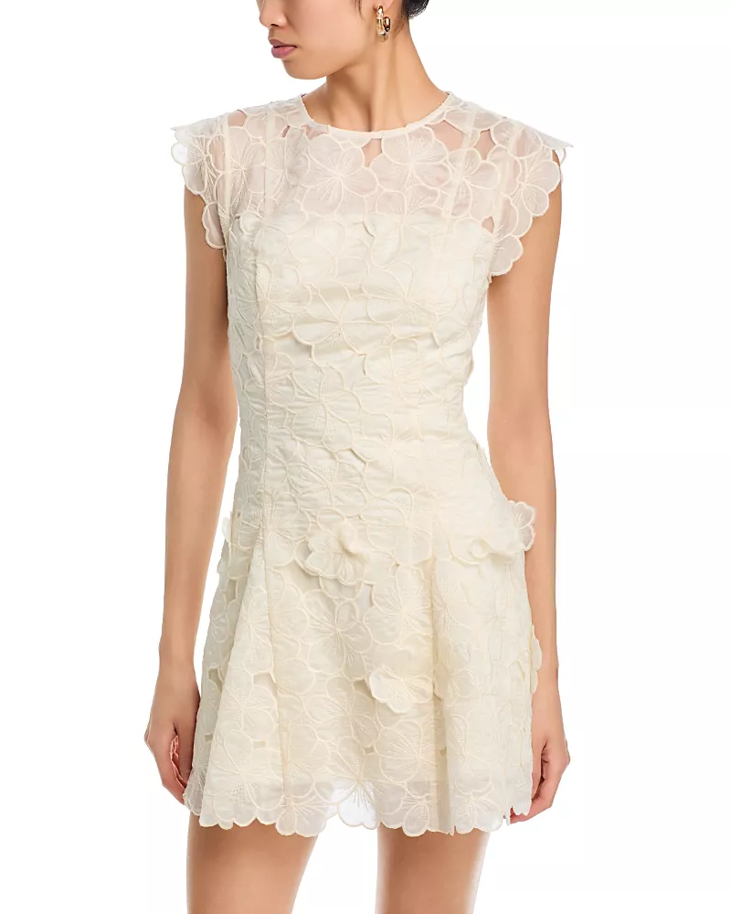 Milly Myla Embroidered Mini Dress