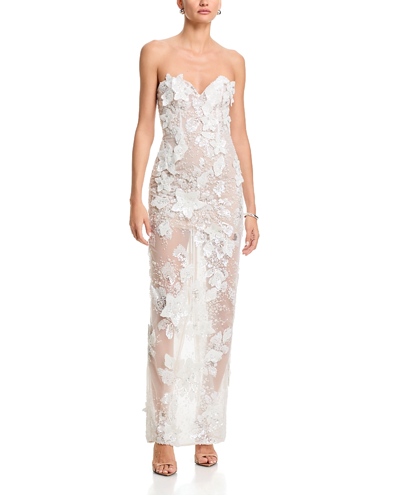 Bronx And Banco Dahlia Bridal Strapless Maxi Dress