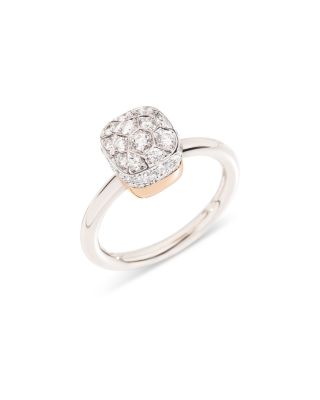 18K Rose & White Gold Nudo Diamond Multi Dimensional Cluster Ring, 0.8 tcw