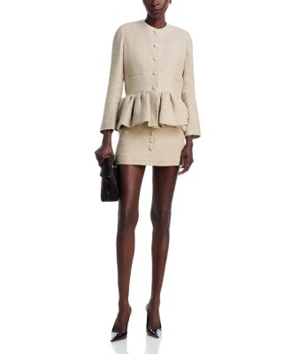 Linen Peplum Jacket & Maha Mini Skirt