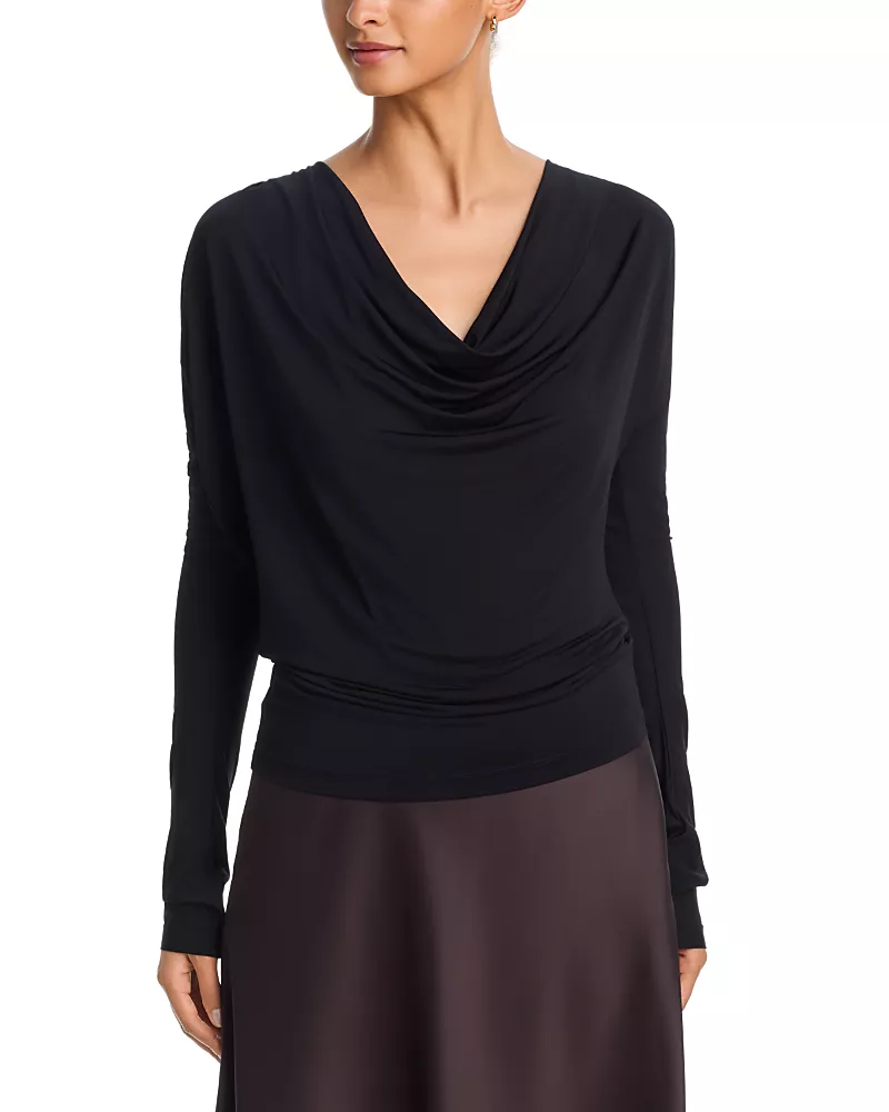 Helmut Lang Cowl Neck Long Sleeve Top
