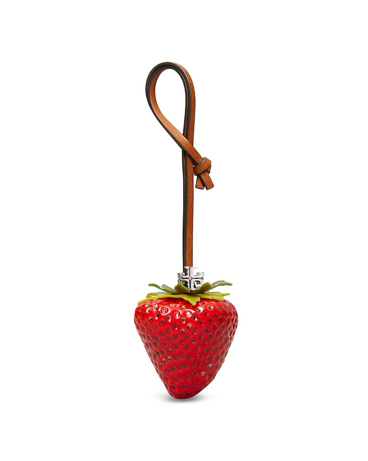 Tory Burch Strawberry Leather Key Fob