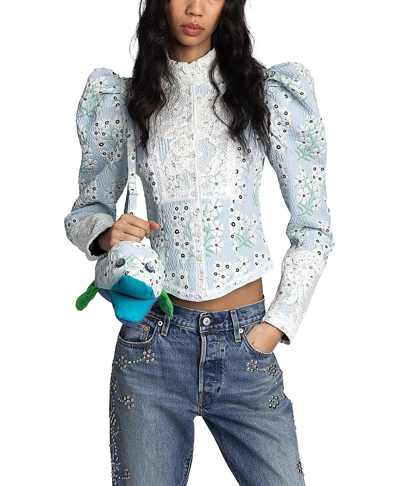 Anna Sui Morning Glory Brocade Victorian Jacket