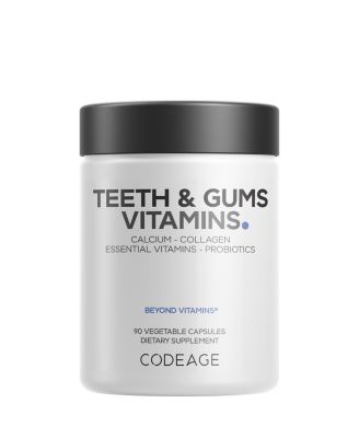  Teeth & Gums, Vitamin D3 & K2, Oral Care Collagen & Probiotic Plant-Based Calcium, Potassium