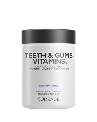 Teeth & Gums, Vitamin D3 & K2, Oral Care Collagen & Probiotic Plant-Based Calcium, Potassium