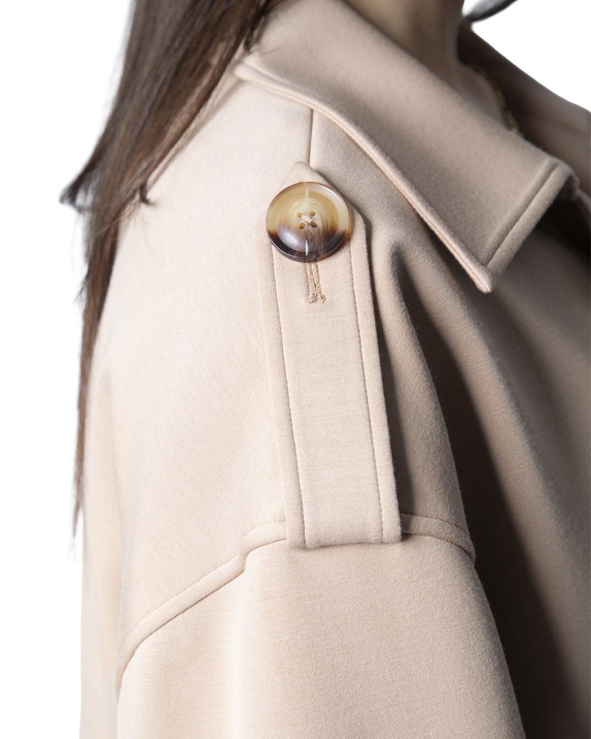 Charli Cropped Scuba Trench