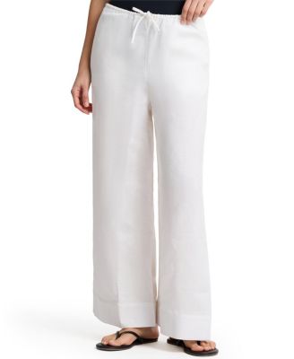 Air Linen Wide Leg Drawstring Pant