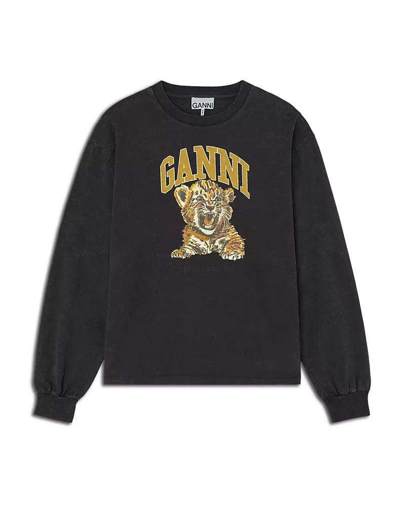 Ganni Tiger Long Sleeve Tee