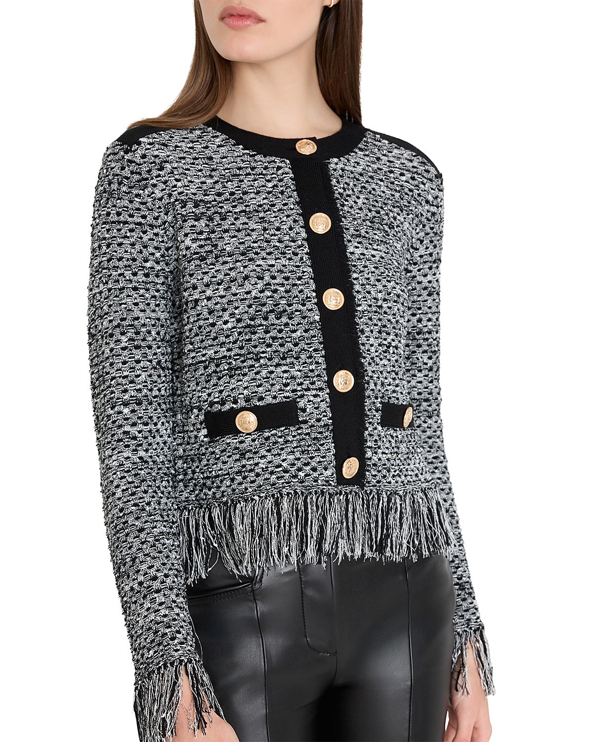 Milly Kaia Crewneck Cardigan Sweater