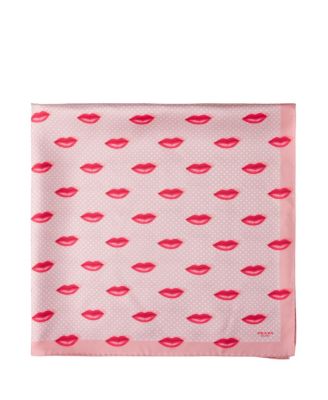  Printed Silk Twill Scarf, 90 X 90 Cm
