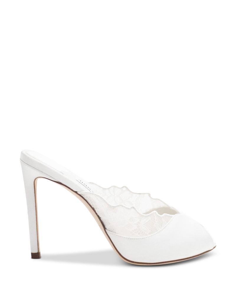 Jimmy Choo Brigitte 100 Lace & Satin Mules