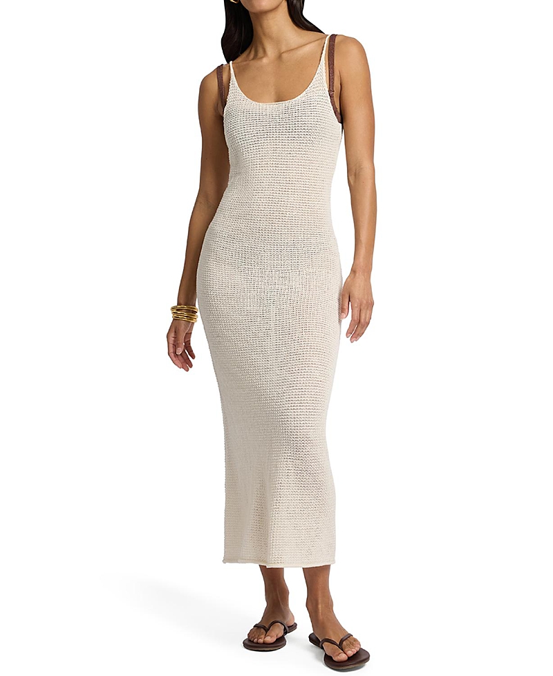 Onia Textured Linen Sweater Scoop Maxi Dress