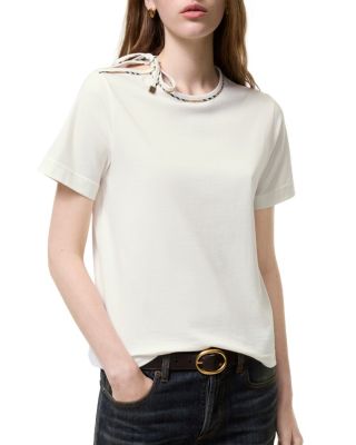  Tie-sleeve Cotton T-shirt