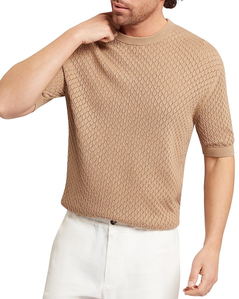 Ted Baker Ferris Relaxed Fit Diamond Crochet Sweater T-Shirt