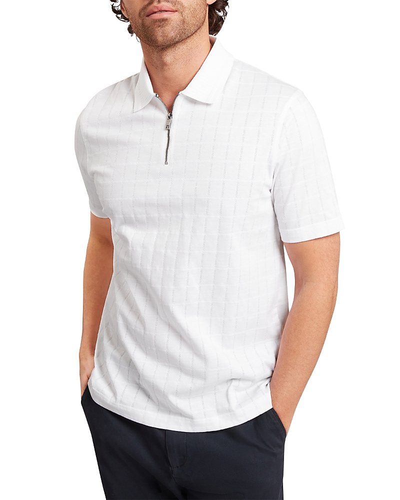 Ted Baker Victor Square Jacquard Zip Polo Shirt
