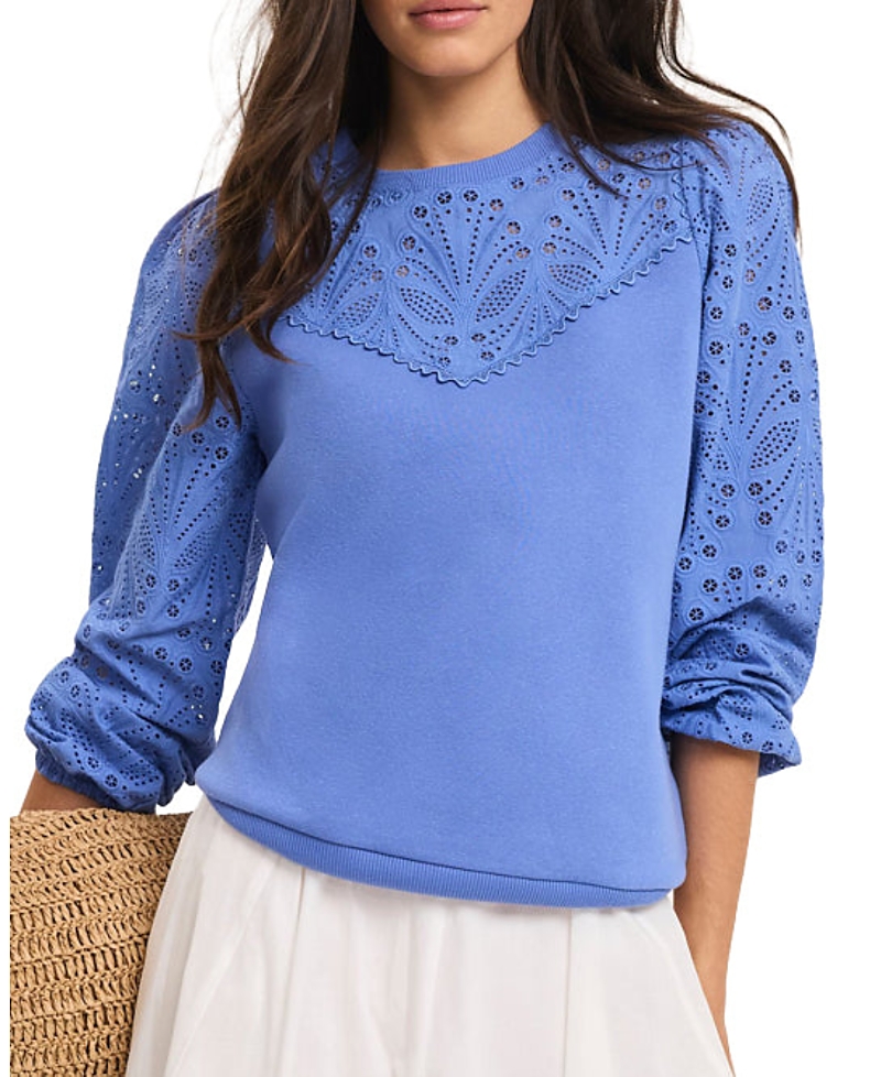 Mint Velvet Women's Cotton Blend Broderie Sweatshirt