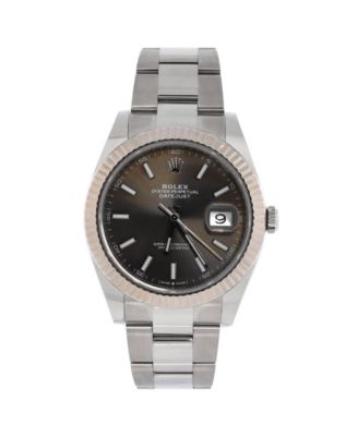  Oyster Perpetual Datejust Slate Automatic Watch in Stainless Steel and White Gold 41mm
