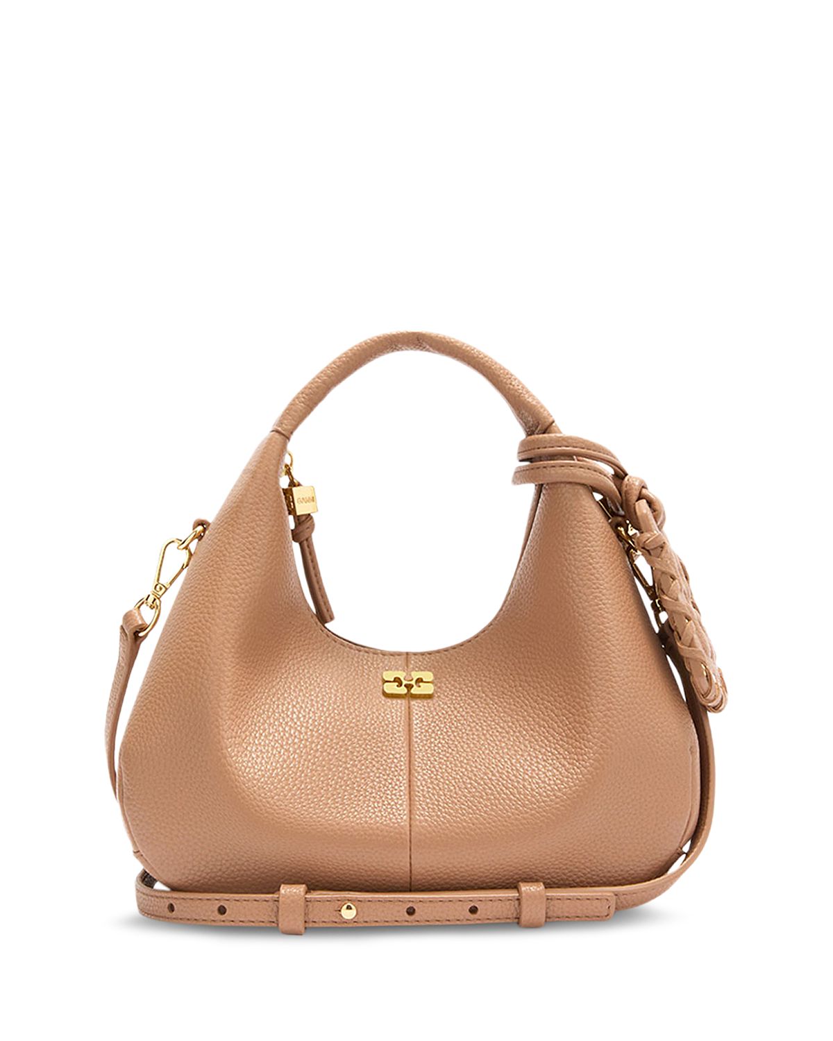 Ganni Mini Grained Hobo Bag